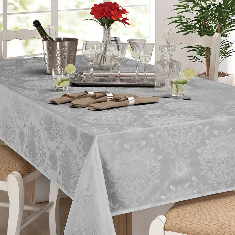 Toalha de Mesa Quadrada 0,78x0,78m Prata Il Calem - Branyl
