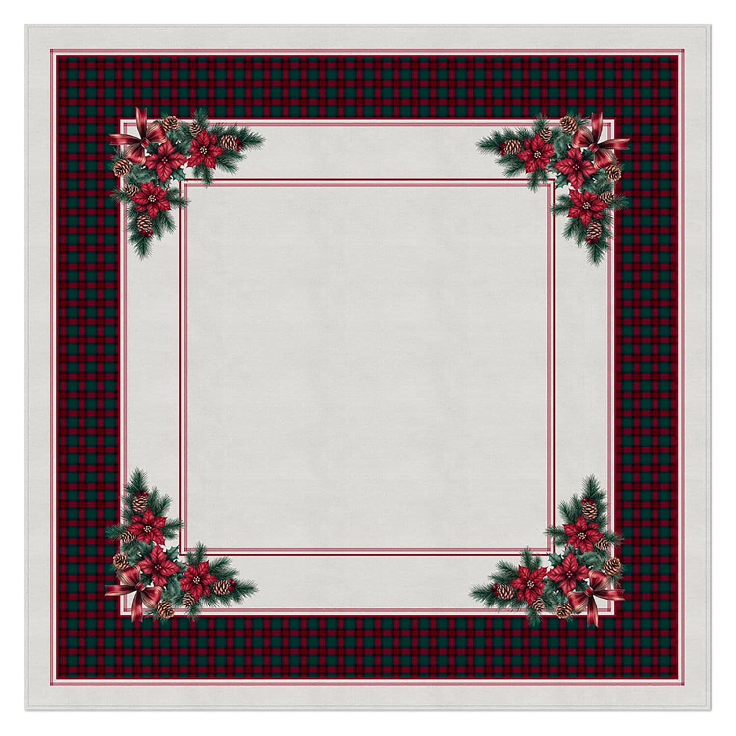 Toalha de Mesa Quadrada 1,40x1,40m Noite Feliz - Belchior Decor