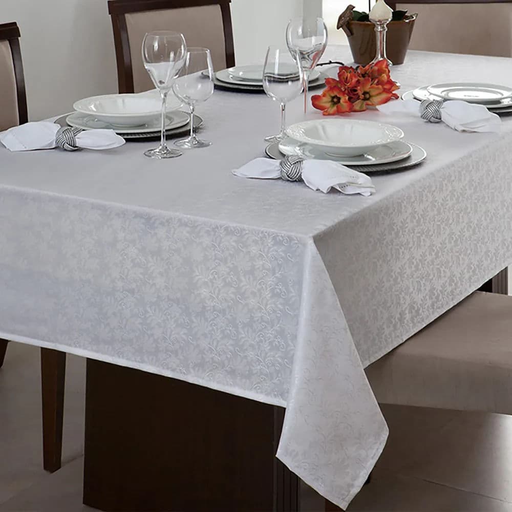 Toalha de Mesa Quadrada 2,20x2,20m Branca Il Zani - Branyl