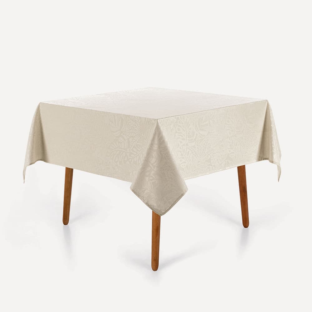 Toalha de Mesa Quadrada 4 Lugares Essencia Cru