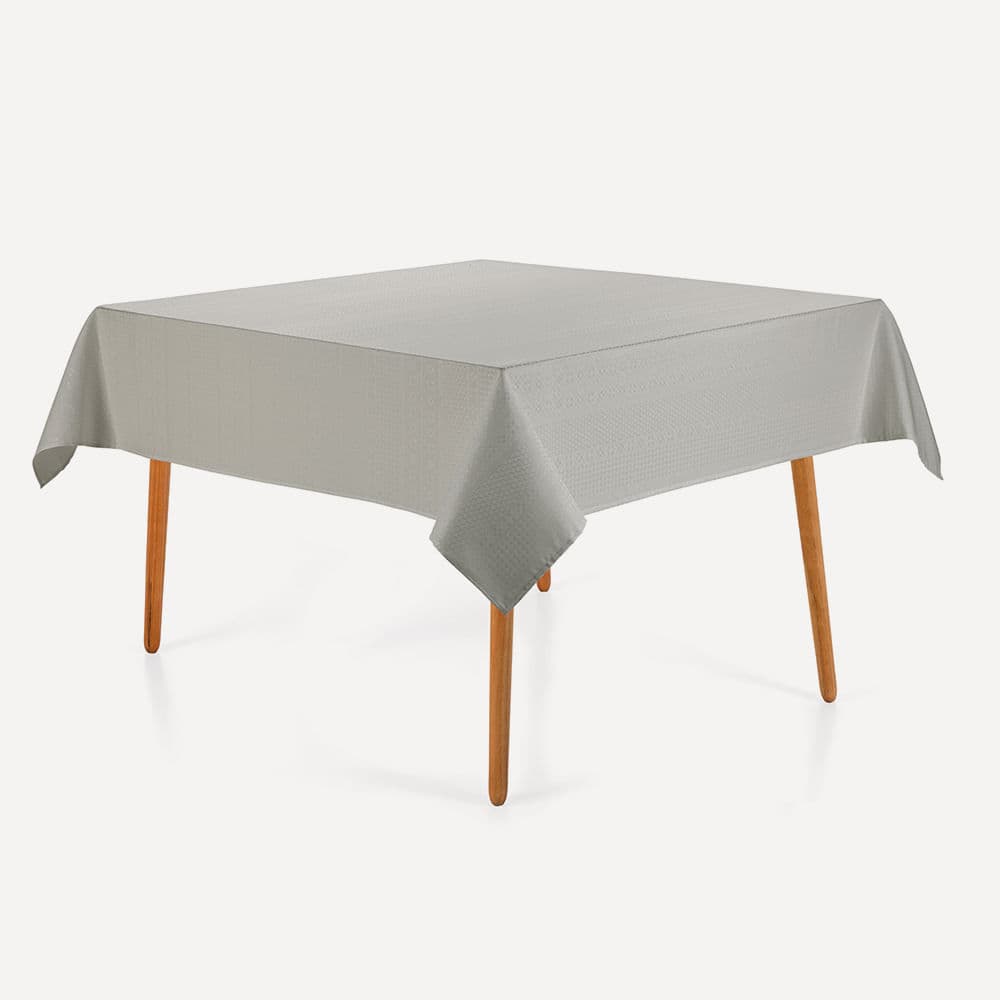 Toalha de Mesa Quadrada 8 Lugares Artemis Cinza