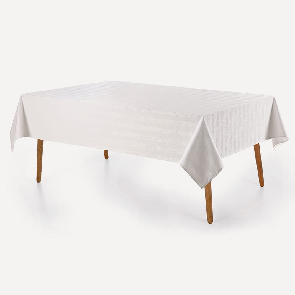 Toalha de Mesa Retangular 8 Lugares Campestre Branco