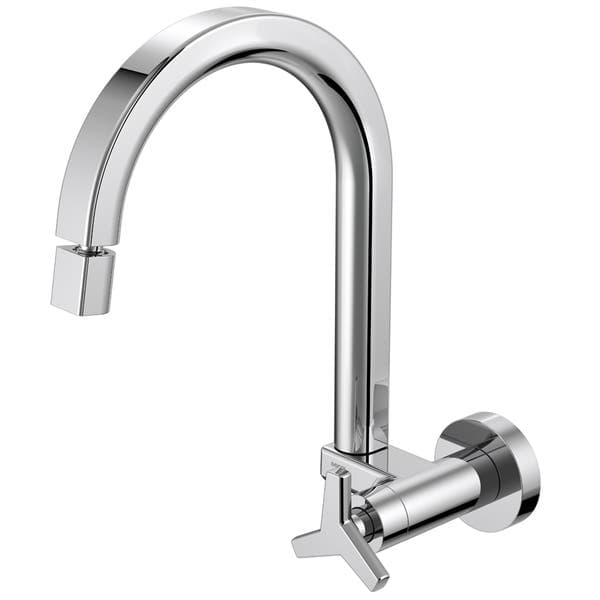Torneira de Parede para Cozinha com Bica Alta Cromada City Docol