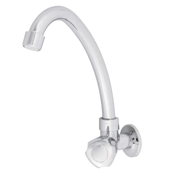 Torneira de Parede para Cozinha com Bica Alta Cromada Light Forusi