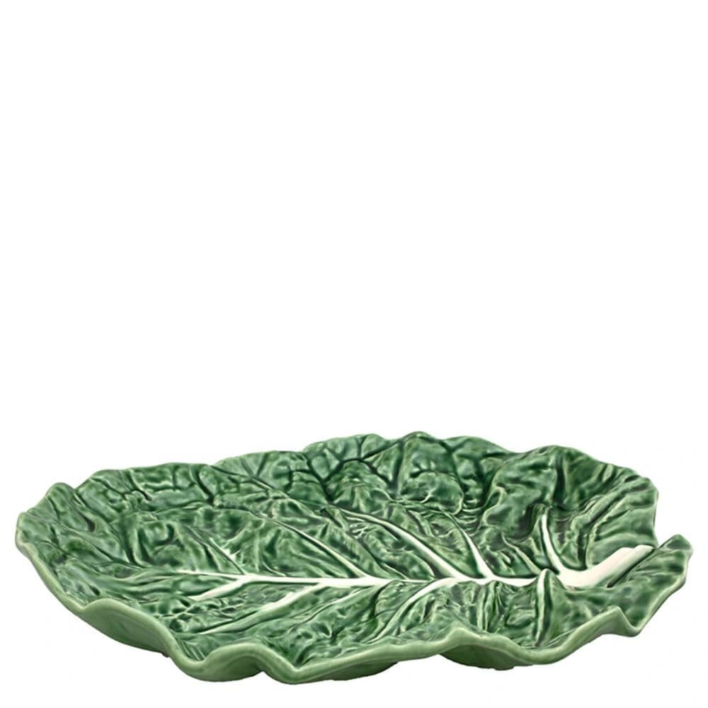 Travessa de Cerâmica Bordallo Pinheiro Couve 37x33cm