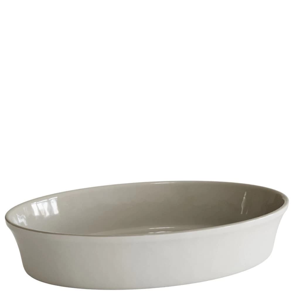 Travessa de Cerâmica Oval Jomafe Creme 36x24cm