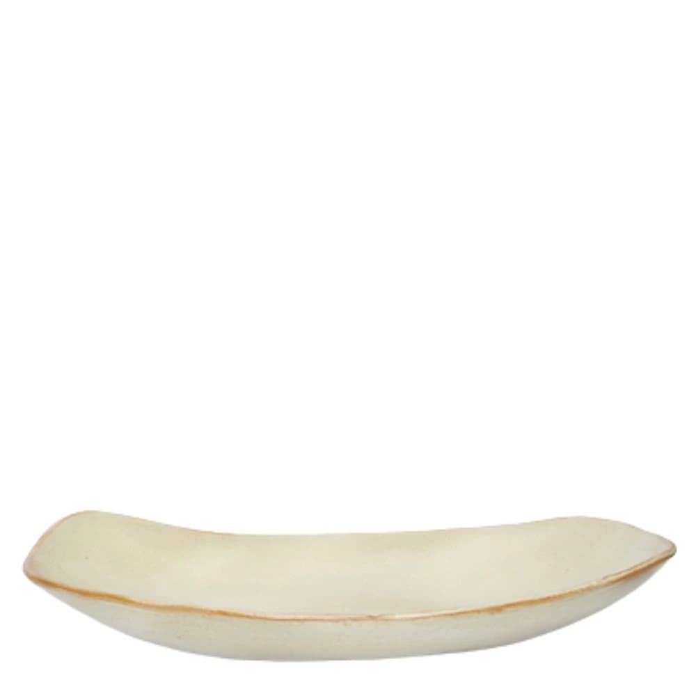 Travessa de Cerâmica Retangular Off White 50x33x7cm