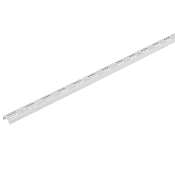 Trilho Duplo Encaixe para Closet em Aço Branco 1m Ordenare