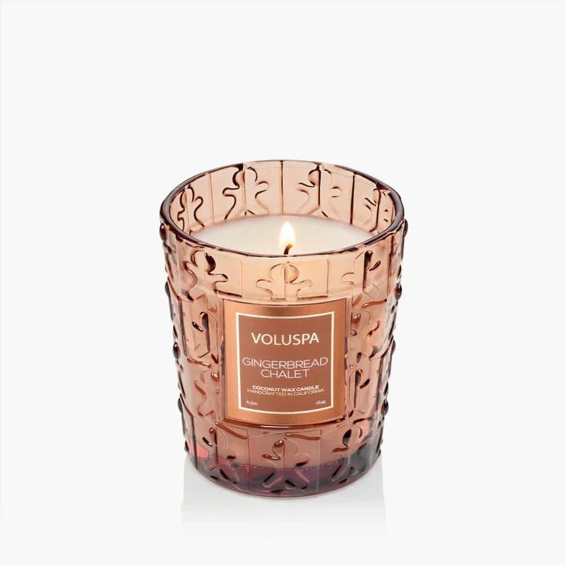 Vale Copo Vidro Classico 40h Gingerbread Chalet - Voluspa