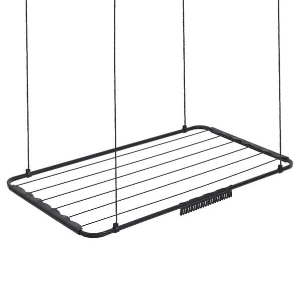 Varal de Teto Aço Preto 4x100x56cm Mônaco Secalux