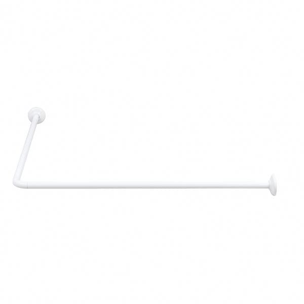 Varão para Cortina de Banheiro Curvo 80x90x90cm Branco Sensea