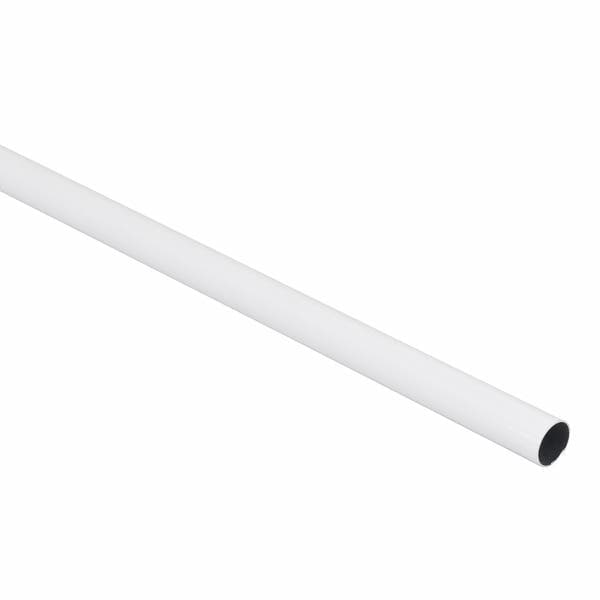 Varão Simples de Cortina 200cm 28mm Metal Branco Couselo