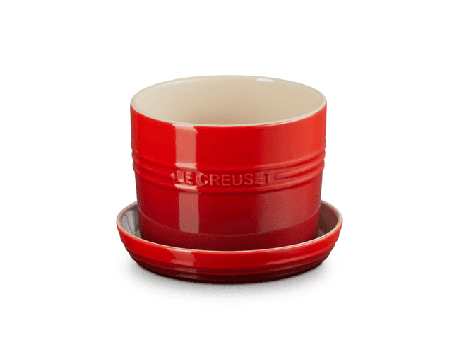 Vaso Para Ervas C/ Bandeja Vermelho Le Creuset 14CM