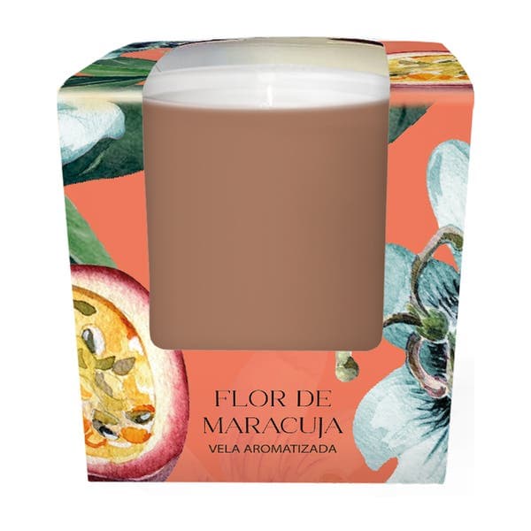 Vela Aromatizada Bege 8,5x8cm Velarte