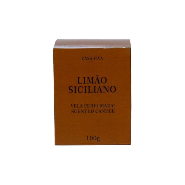 Vela Aromatizada Limão Siciliano Incolor 6x5cm Casa Viva