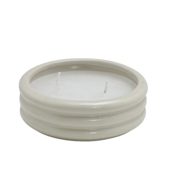 Vela com Suporte Off White 12.2x4cm Espressione