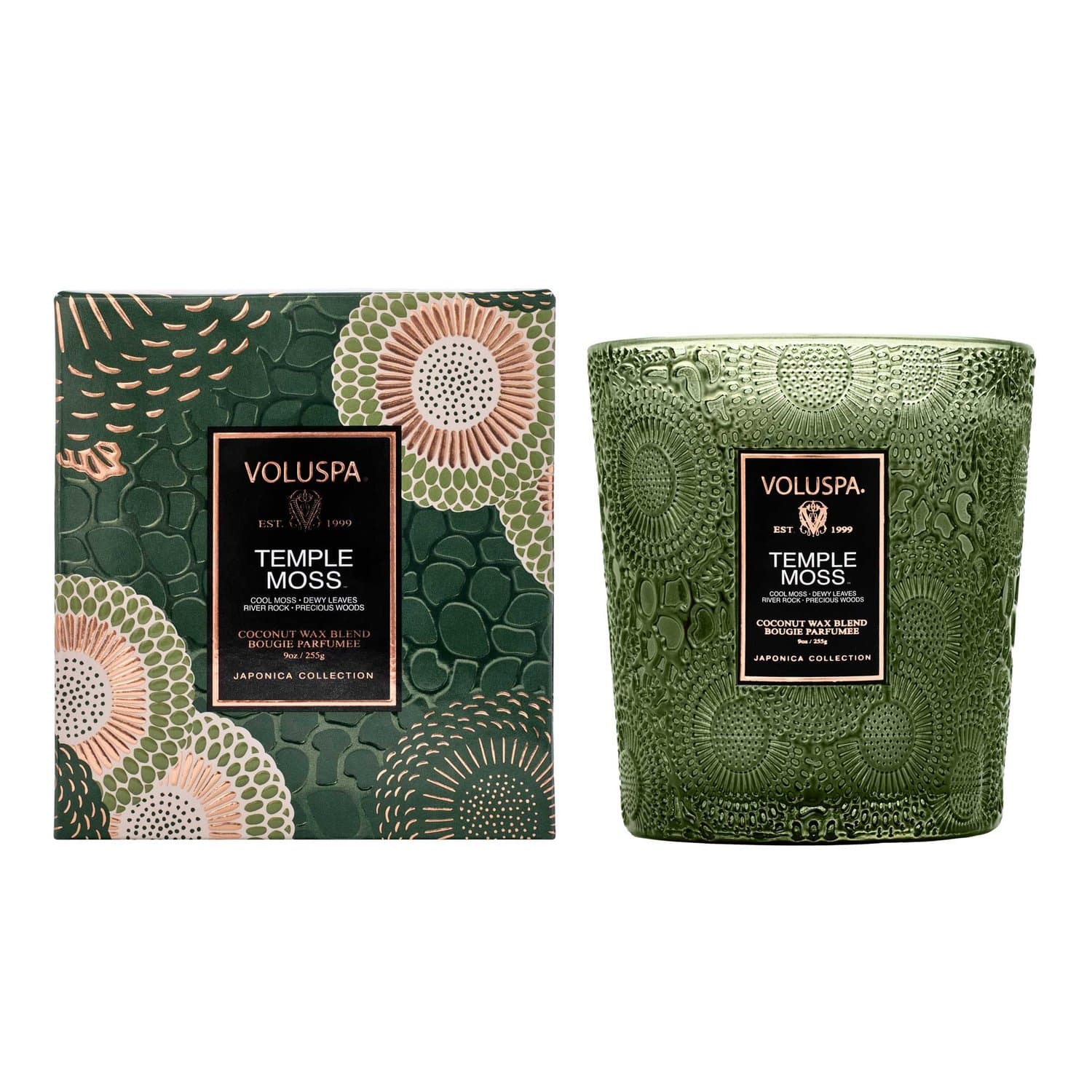 Vela Copo de Vidro Clássico 60H Temple Moss Voluspa