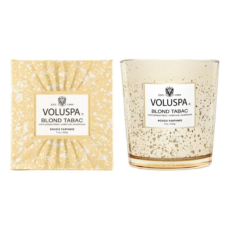 Vela Copo de Vidro Clássico Blond Tabac Voluspa 60 Horas
