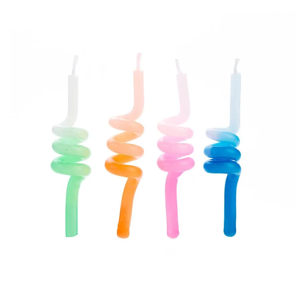 Vela de Aniversário Tube Degrade Kit com 4 Unidades - Silver Plastic
