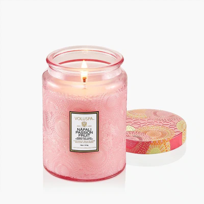 Vela Pote Vidro G 100h Relevo Napali Passion Fruit - Voluspa