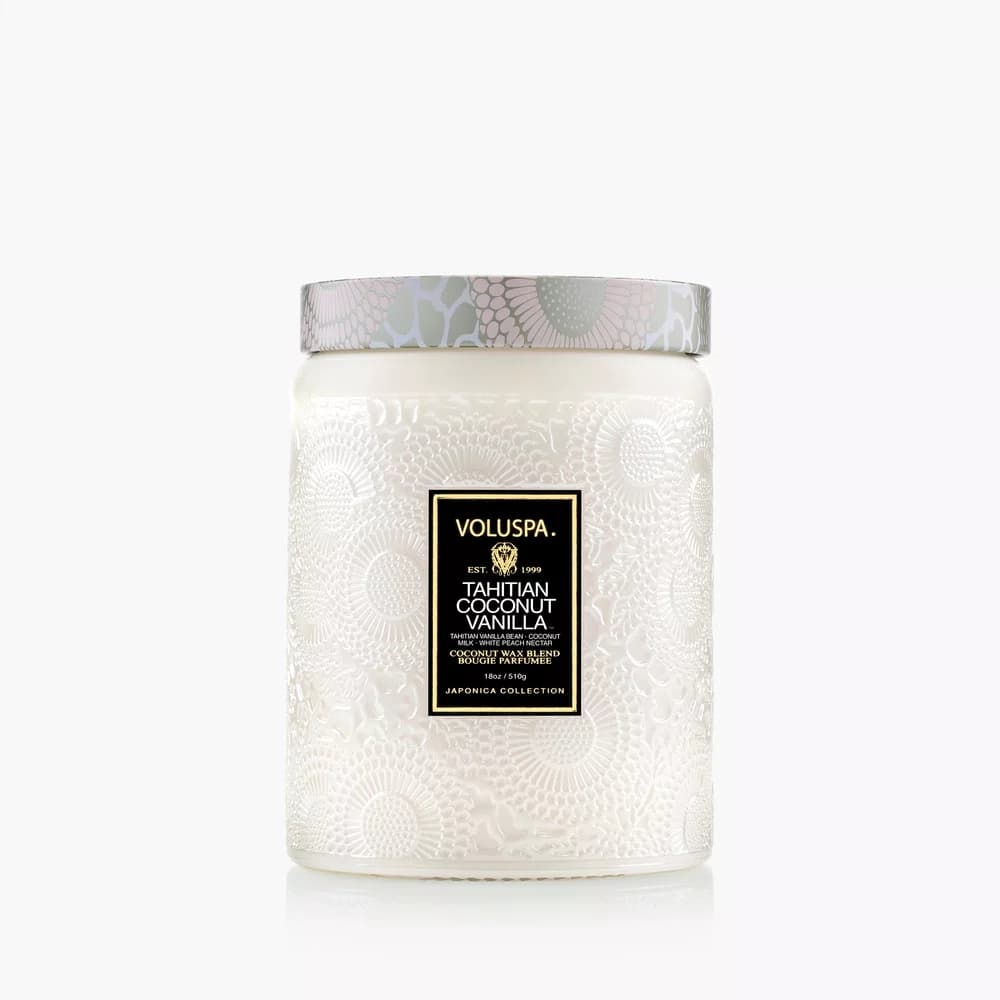 Vela Pote Vidro G 100h Relevo Tahitian Coconut Vanilla - Voluspa