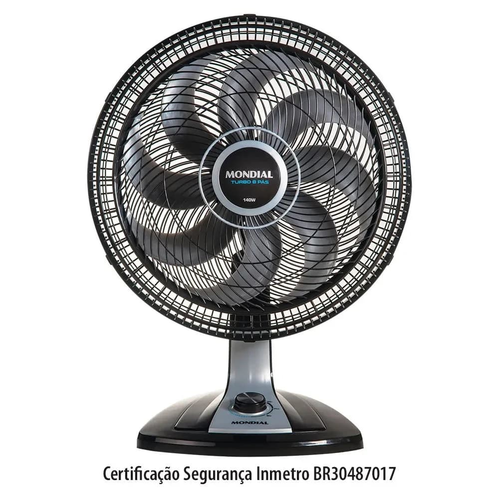 Ventilador de Mesa Mondial Turbo Vtx-40-8p 40cm 8 Pás Preto — Ventilador de Mesa Mondial Turbo Vtx-40-8p 40cm 8 Pás Preto · Ref. 4371
