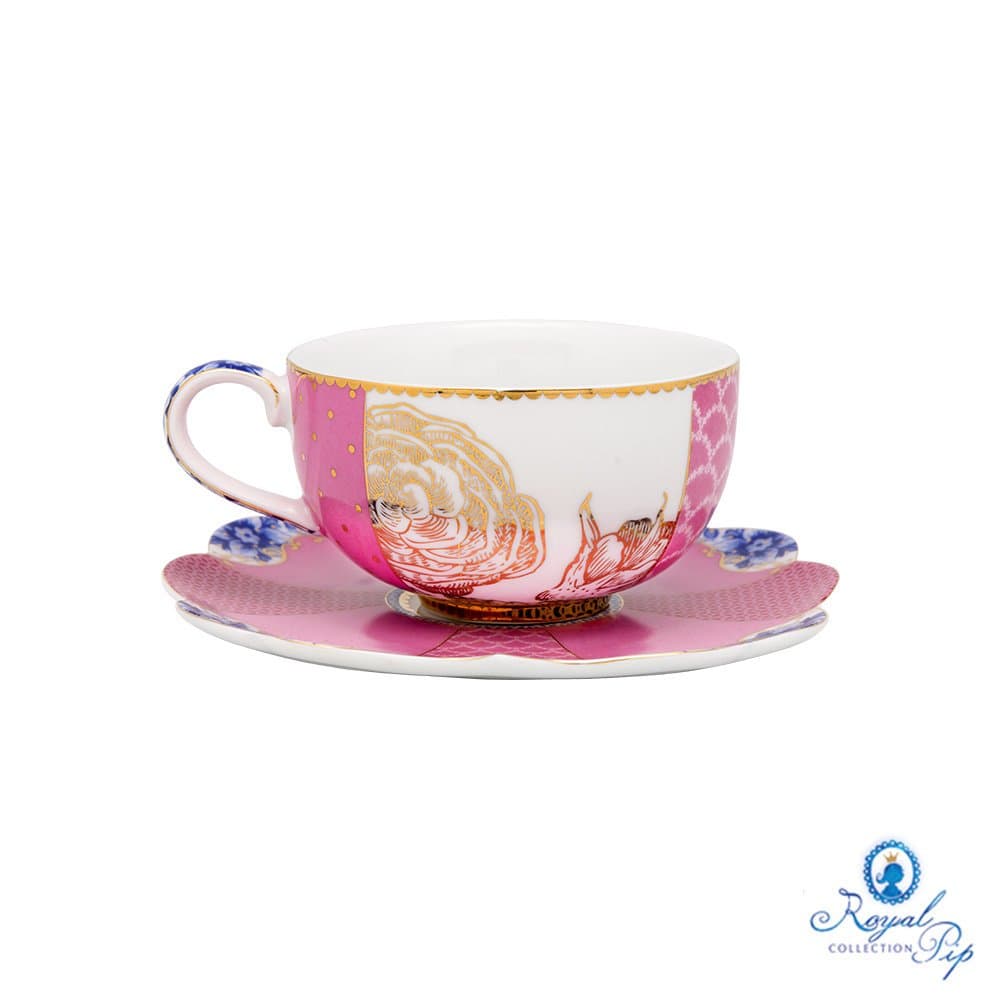 Xícara de Café de Porcelana com Pires Royal Pip Studio Rosa