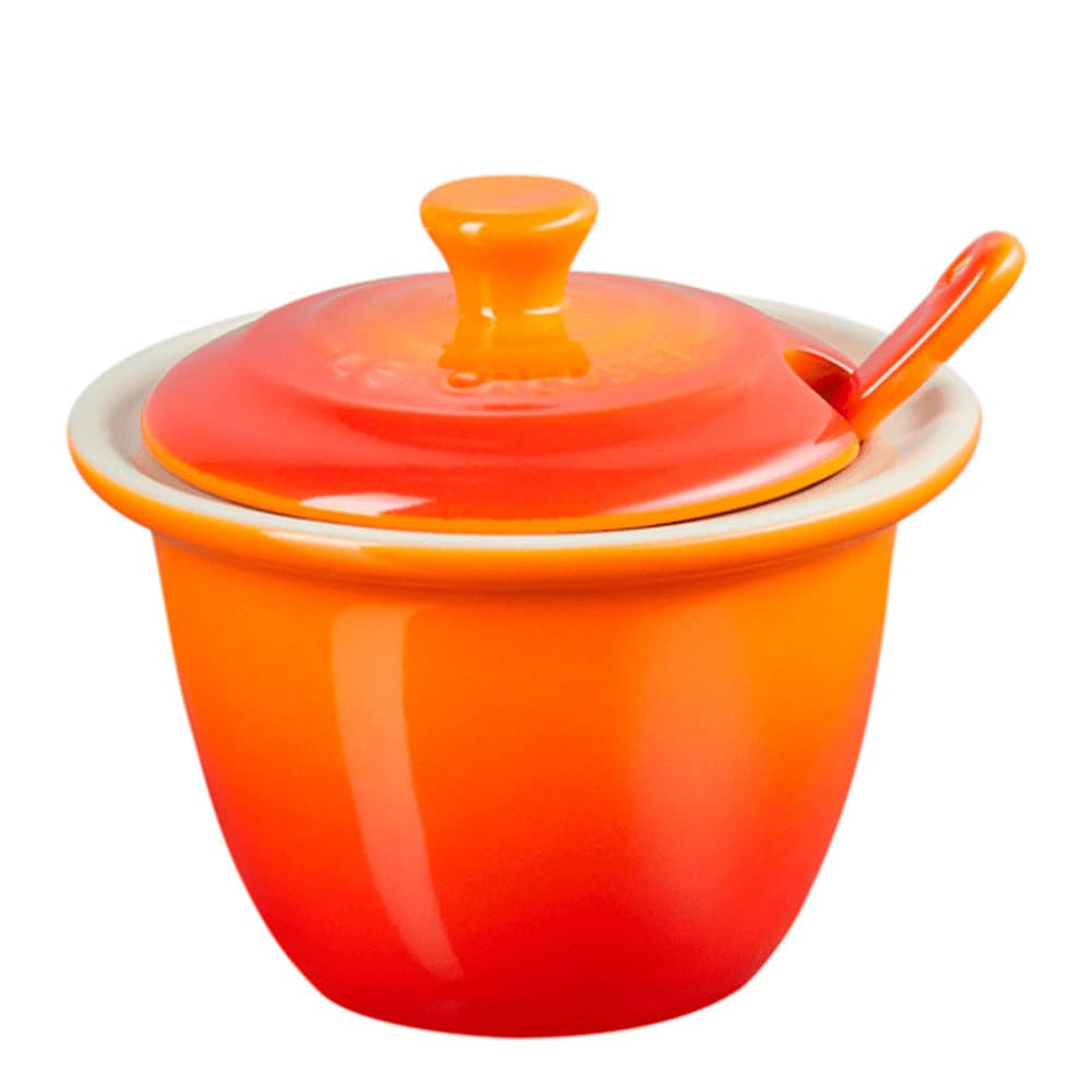 Açucareiro de Cerâmica com Colher Le Creuset Laranja 180ml