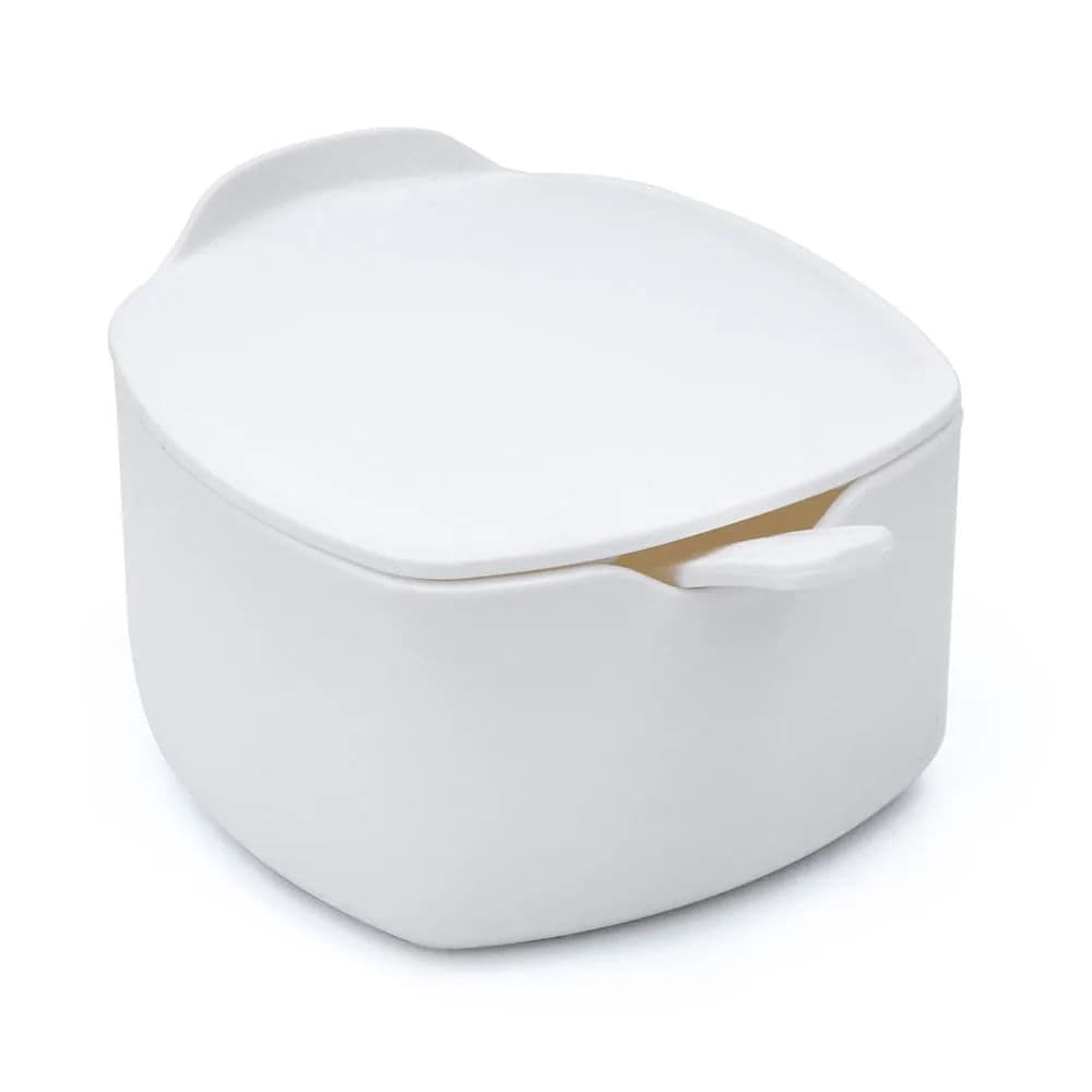 Açucareiro Plástico Due com Colher 7,6x14,8cm Branco - Coza