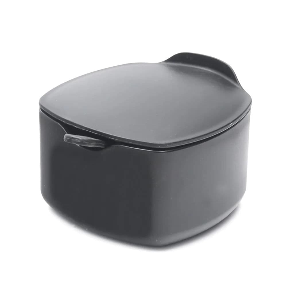 Açucareiro Plástico Due com Colher 7,6x14,8cm Preto - Coza