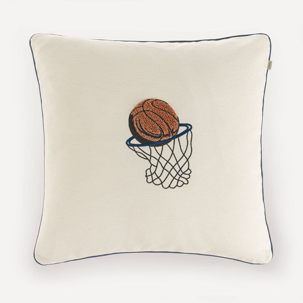 Almofada Infantil 45cm x 45cm 100% Algodão Basquete