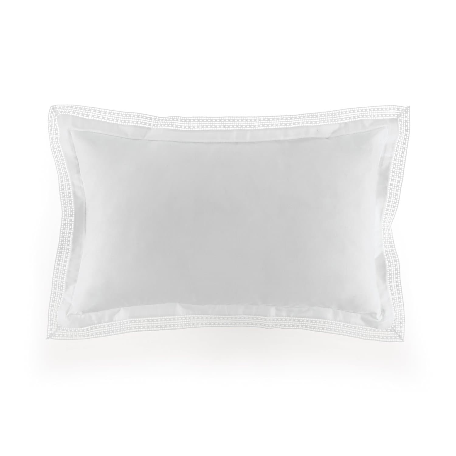 Almofada Romana 300 Fios Egípcio Trussardi Branco 30 x 50 cm