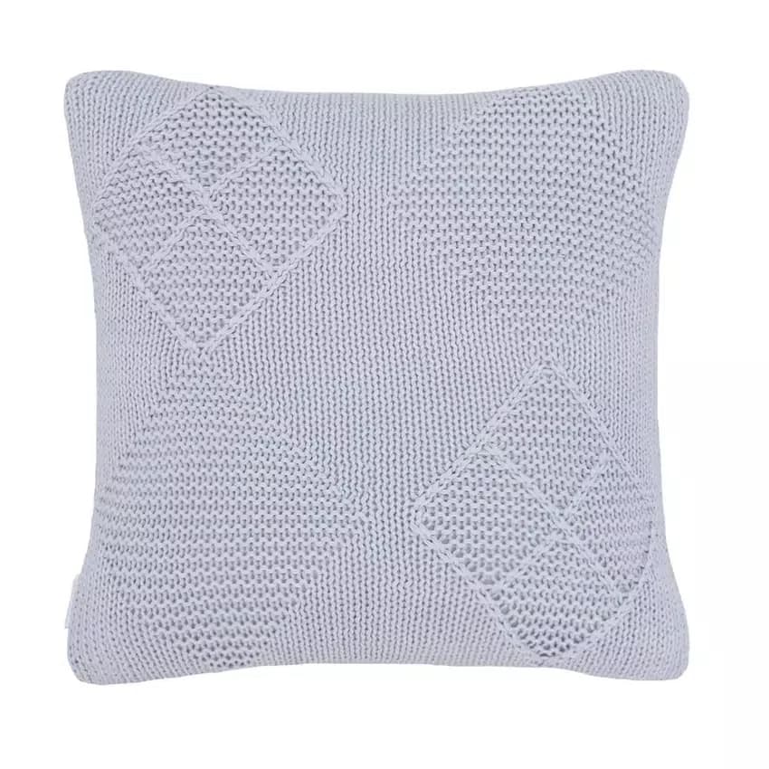Almofada Tricot Brioni Buddemeyer Prata 40 x 40 cm