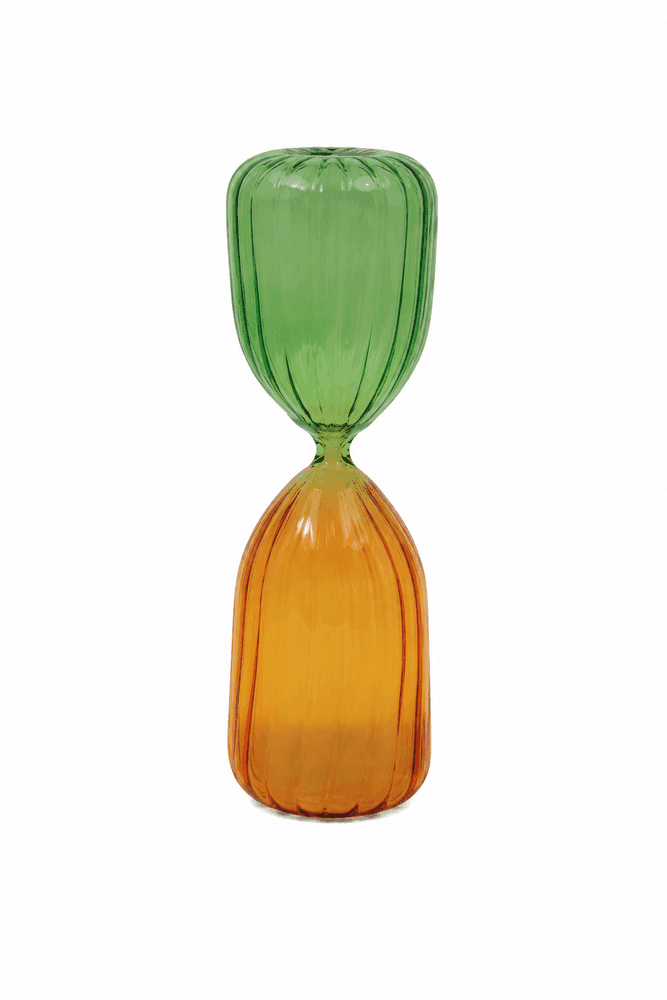 Ampulheta Vidro Canelado Color 25x16cm - Tuut