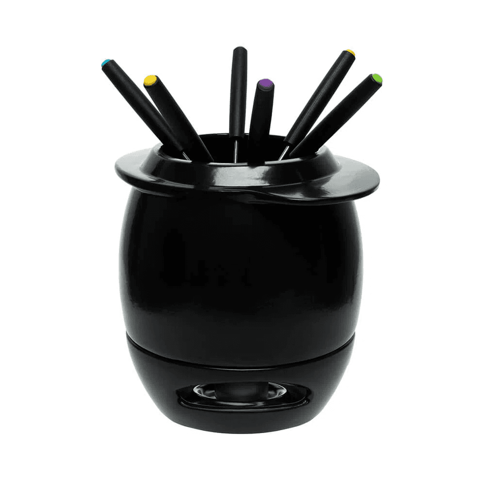 Aparelho de Fondue 9 Peças Linea Nanquim Oxford Preto