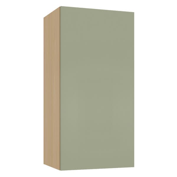 Armário 1 Porta 40x80x32cm Madeira Domus Carvalho UV e Verde Luciane