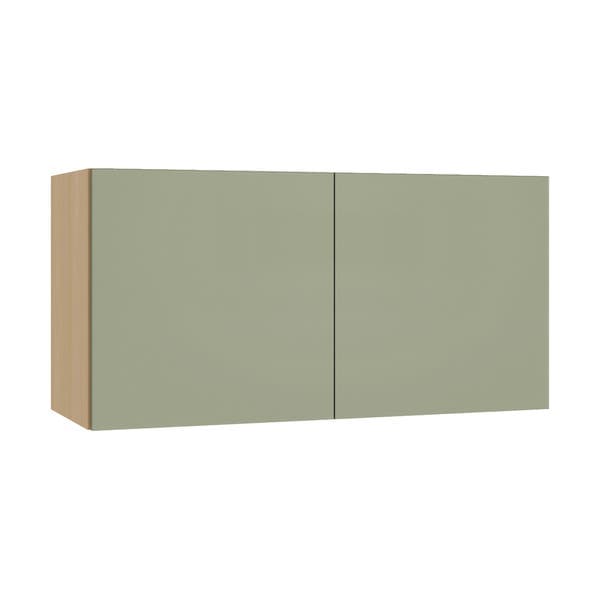 Armário 2 Portas 80x40x32cm Madeira Domus Carvalho UV e Verde Luciane