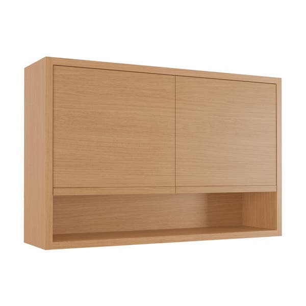 Armário Aéreo de Cozinha 100% MDF Carvalho com 2 Portas 120x78x32cm Condessa Nesher