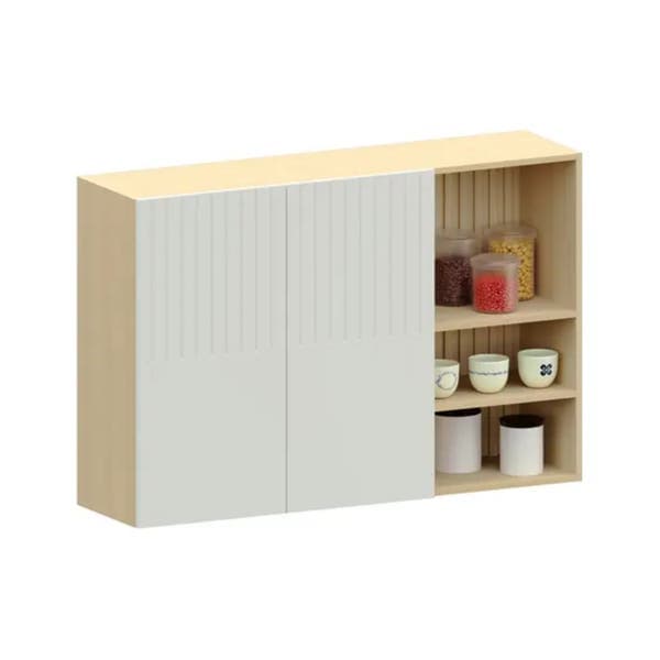 Armário Aéreo de Cozinha MDF Carvalho com 2 Portas 120x80x32cm Aura Luciane