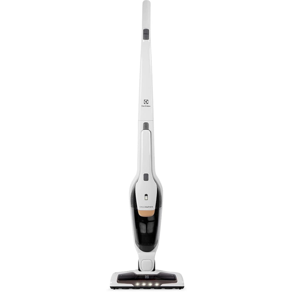 Aspirador de Pó Vertical Sem Fio Electrolux Ergorapido 2 em 1 Luz LED até 38 min Branco (ERG25B)