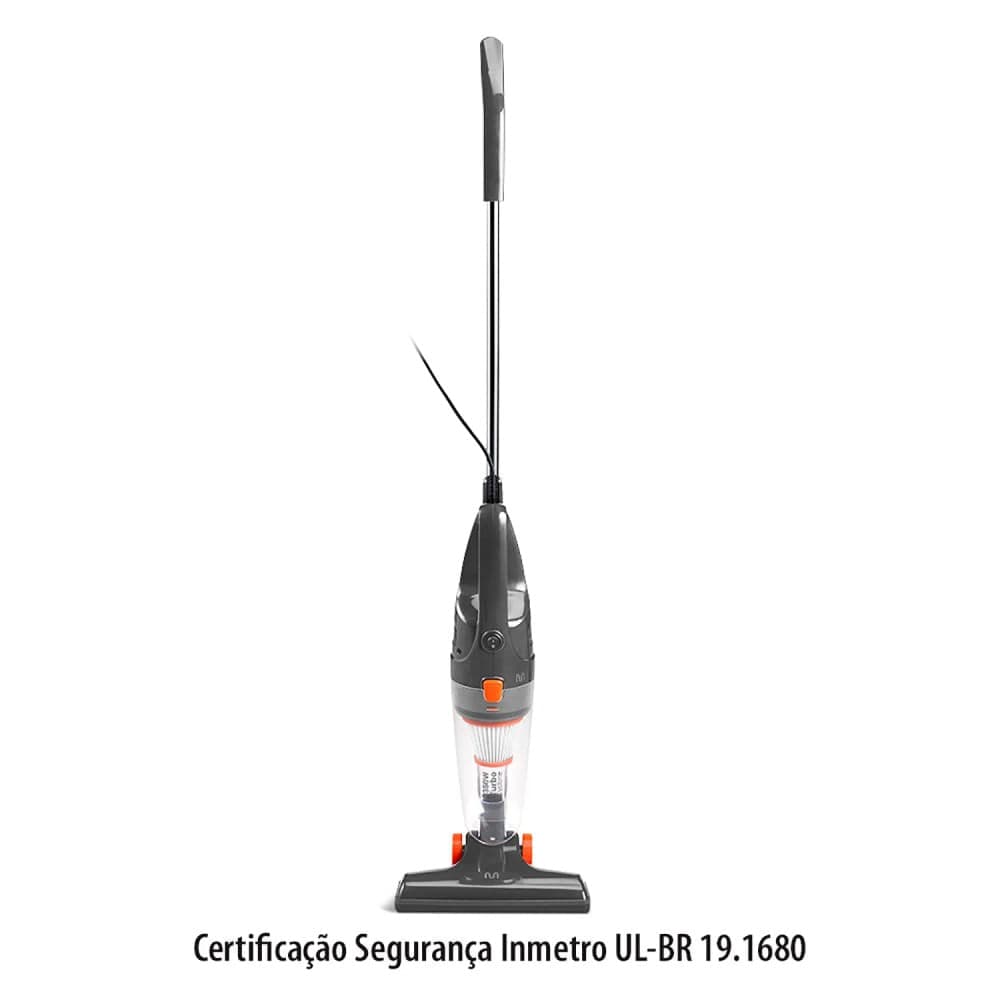 Aspirador Pó Vertical 2 em 1 Turbo 1350w 1,3l Cyclone Cinza - Multi
