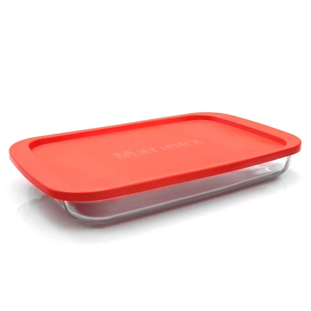 Assadeira de Vidro com Tampa Retangular Marinex 39,5cm - Nadir Figueiredo