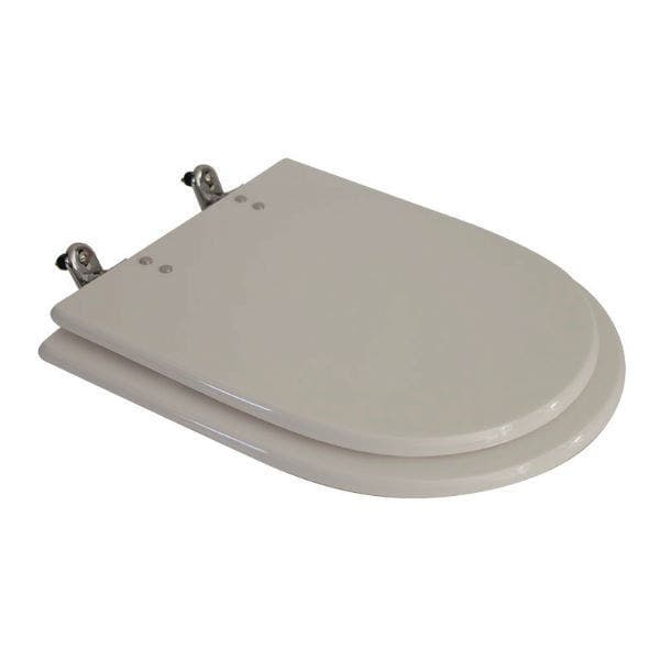 Assento Sanitário Formatos Carrara com Fechamento Comum Quadrado Resina Branco Policlass