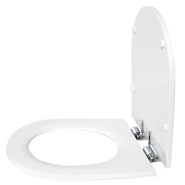 Assento Sanitário Formatos Carrara com Soft Close Quadrado Poliéster Gelo Deca