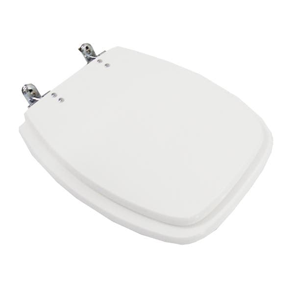 Assento Sanitário Formatos Stylus com Fechamento Comum Oval Resina Branco Policlass