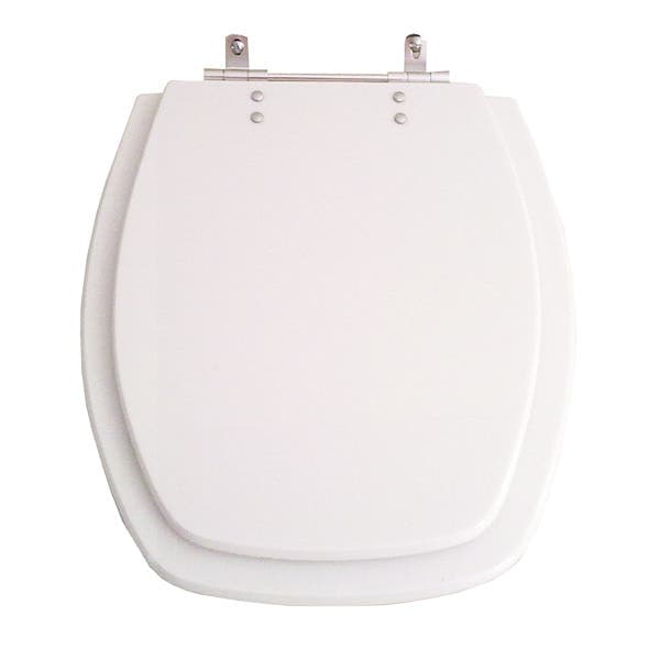 Assento Sanitário Formatos Thema com Fechamento Comum Quadrado Resina Branco Policlass
