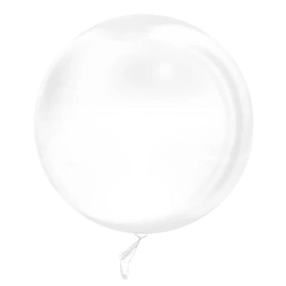 Balão de Festa Bolha Cristal 24 Polegadas Cristal - Silver Plastic