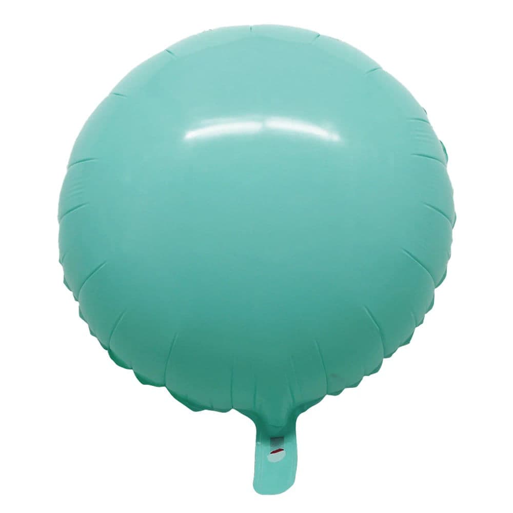 Balão de Festa Macaron Azul Tiffany 18 Polegadas - Silver Plastic