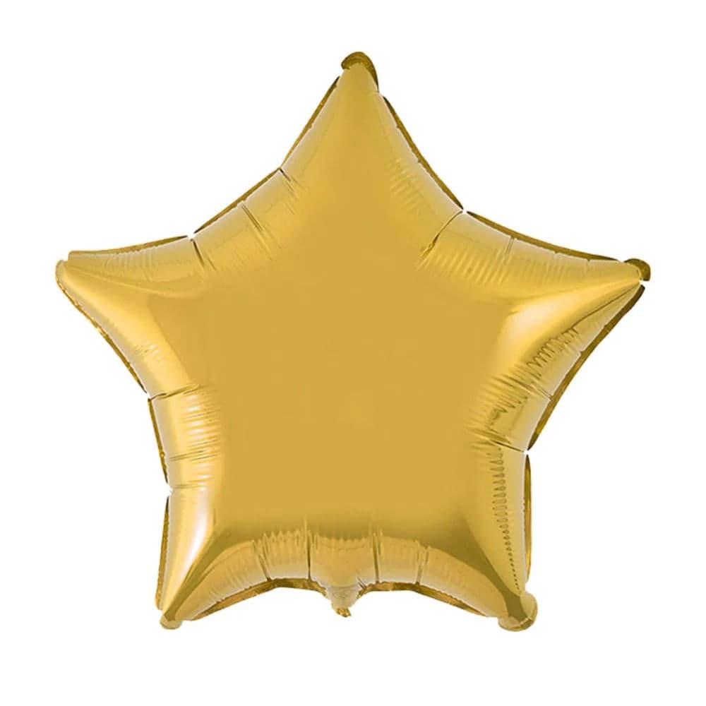 Balão Metalizado Estrela 20" Dourado - Flexmetal