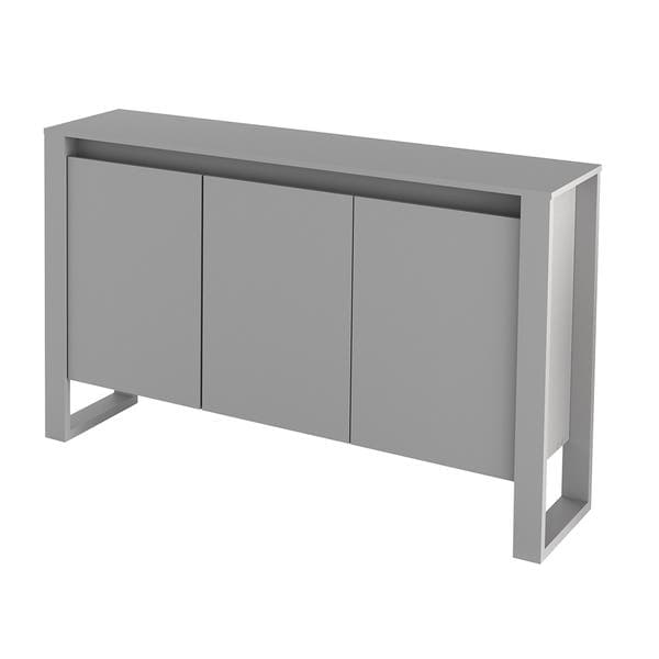 Balcão 3 Portas Branco Office 84x136x36cm Tecno Mobili